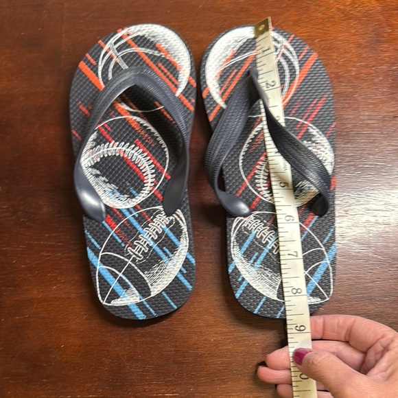 Gymboree Kids Football Flip Flops - Black and Blue - Picture 3 of 3